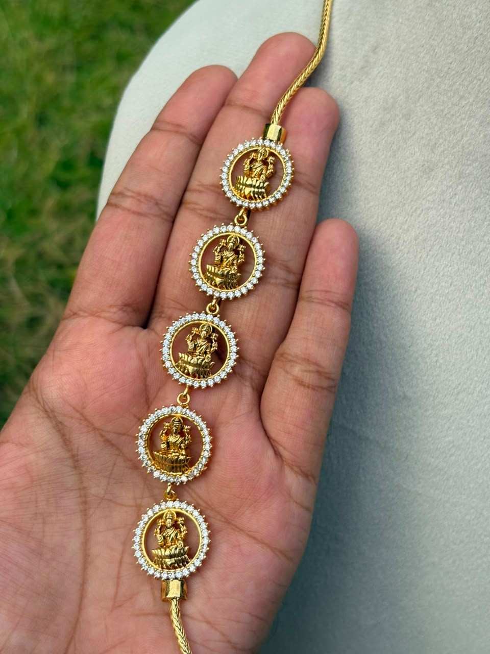 C025 Microplated Lakshmi Mogappu chain