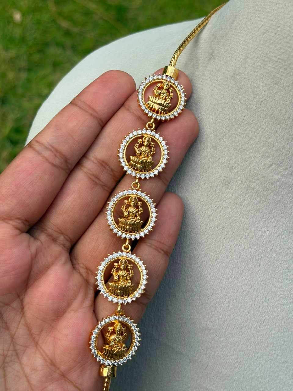 C025 Microplated Lakshmi Mogappu chain