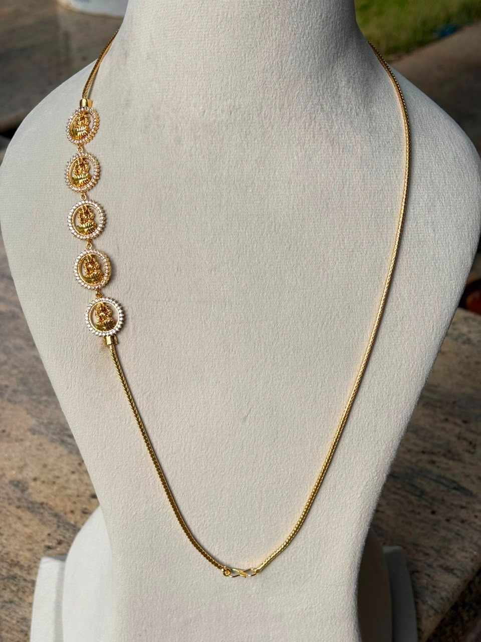 C025 Microplated Lakshmi Mogappu chain