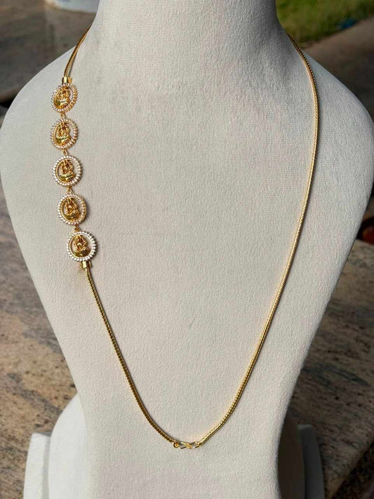 C025 Microplated Lakshmi Mogappu chain