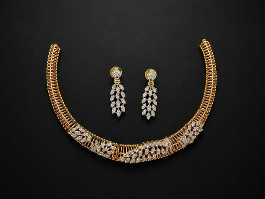 N0315 AD Stone Hasli Necklace