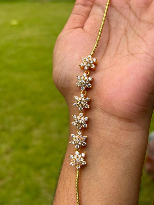 H0040 Premium Quality AD Floral 28 inch Mogappu Chain