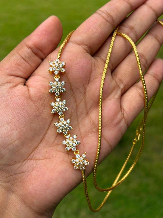 H0040 Premium Quality AD Floral 28 inch Mogappu Chain