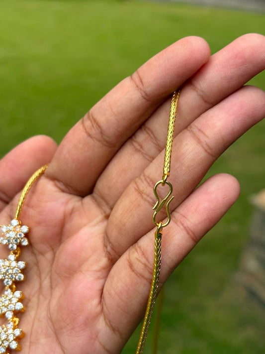 H0040 Premium Quality AD Floral 28 inch Mogappu Chain