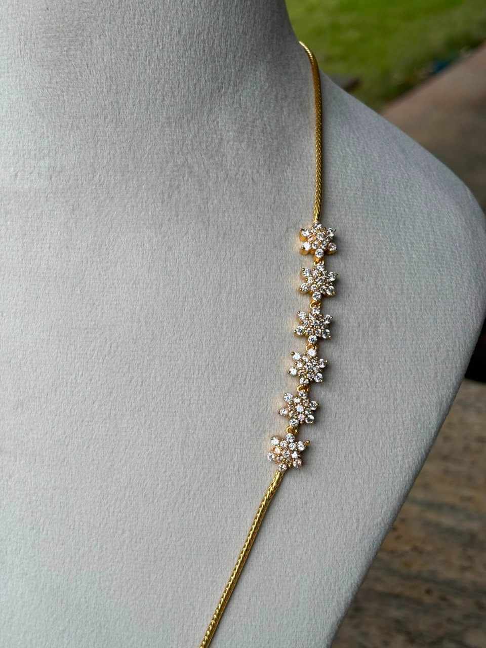 H0040 Premium Quality AD Floral 28 inch Mogappu Chain