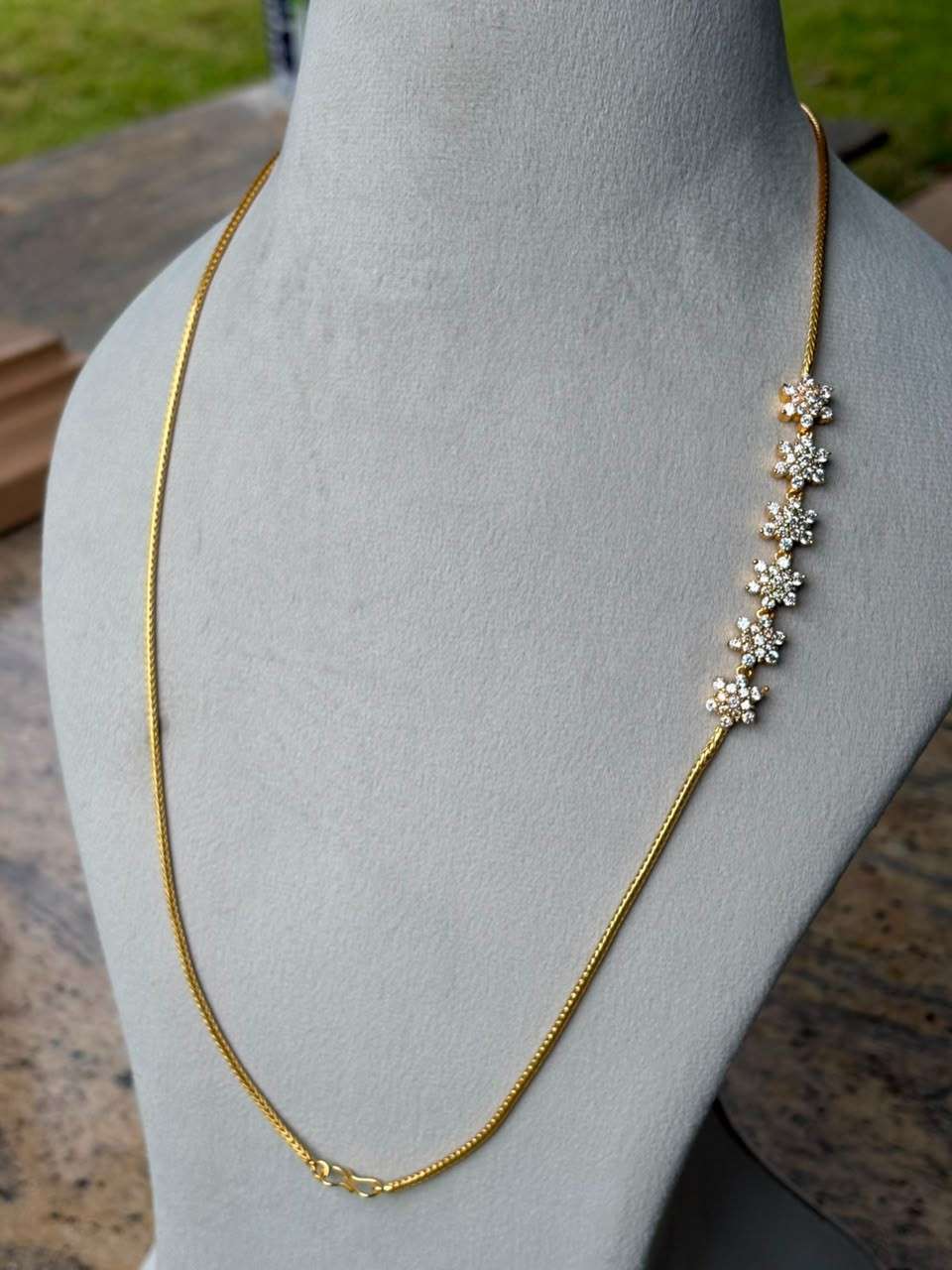 H0040 Premium Quality AD Floral 28 inch Mogappu Chain