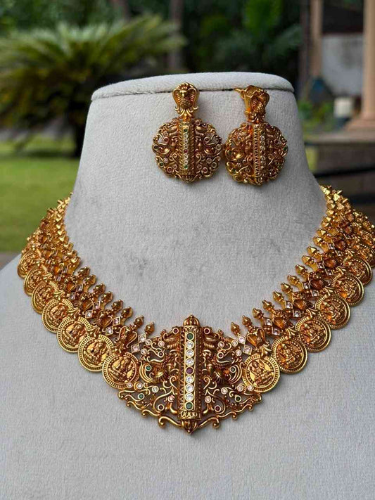 N0153 Premium Quality Traditional Lakshmi Grand Kasu mala