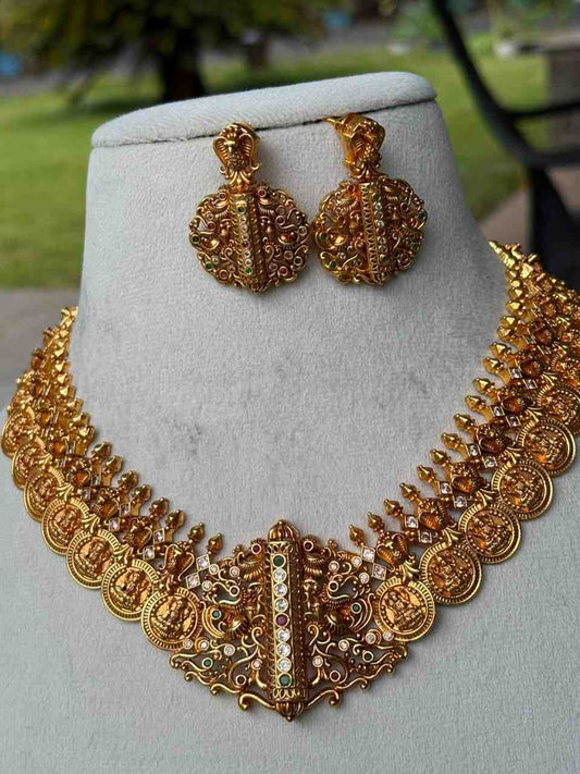 N0153 Premium Quality Traditional Lakshmi Grand Kasu mala
