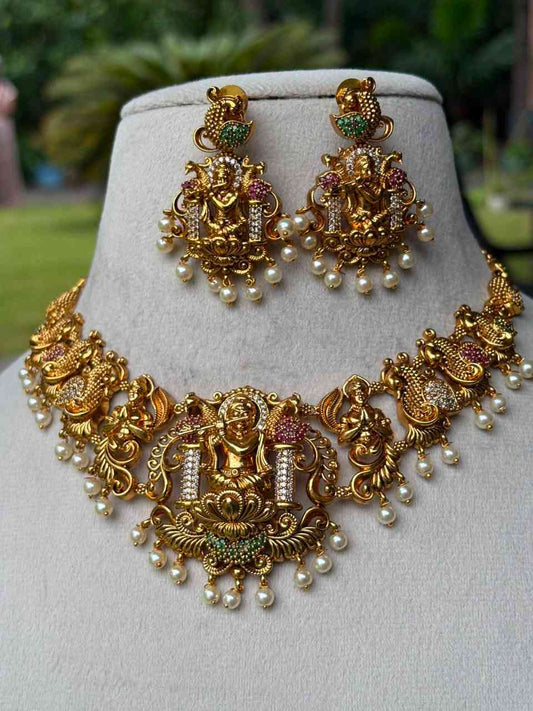 N0205 Premium Quality Temple Collection Necklace