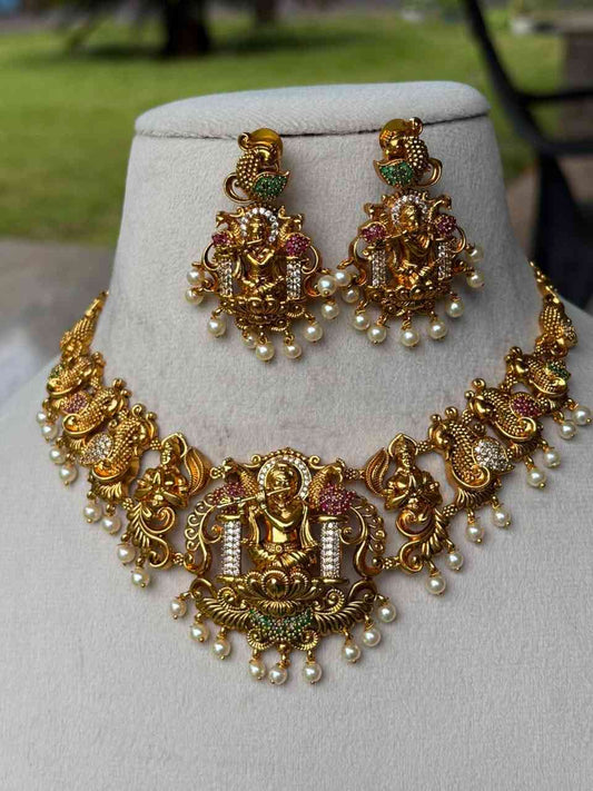 N0205 Premium Quality Temple Collection Necklace