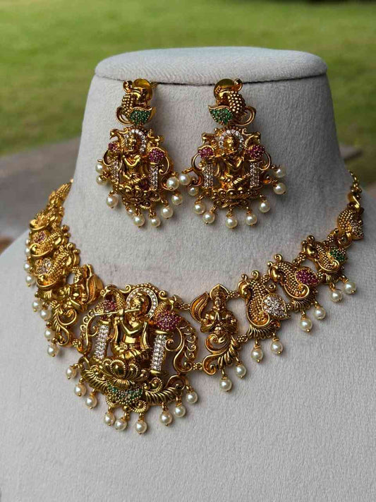 N0205 Premium Quality Temple Collection Necklace