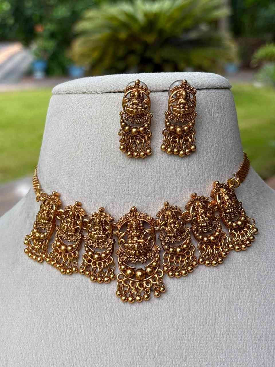 N0214 Matte finish Lakshmi Chocker/ Necklace