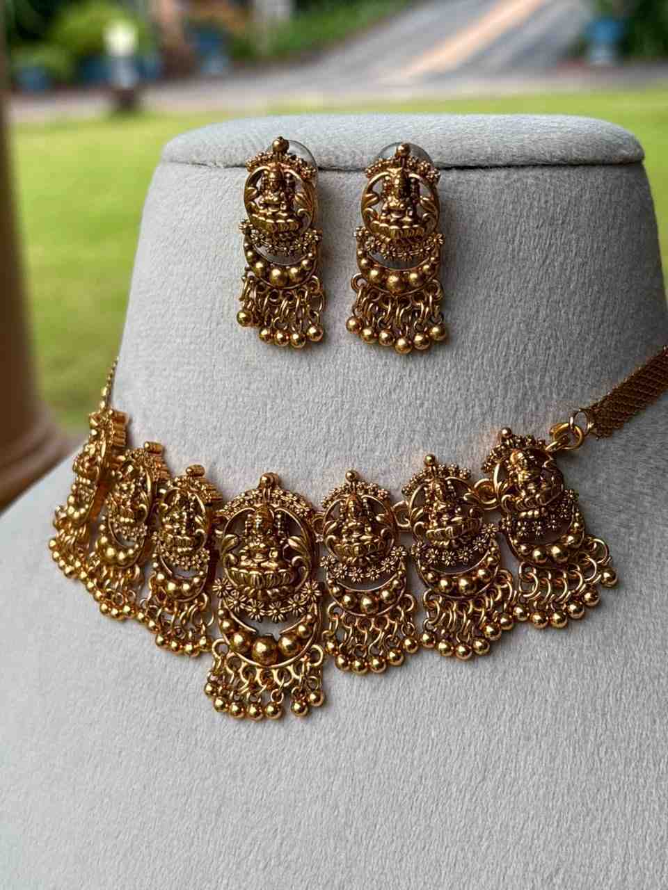 N0214 Matte finish Lakshmi Chocker/ Necklace