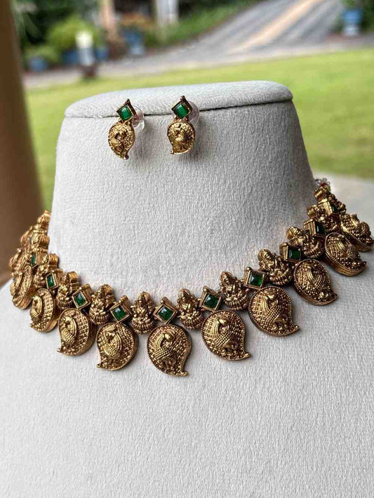 Matte finish Manga Lakshmi Necklace N0219-CJ21