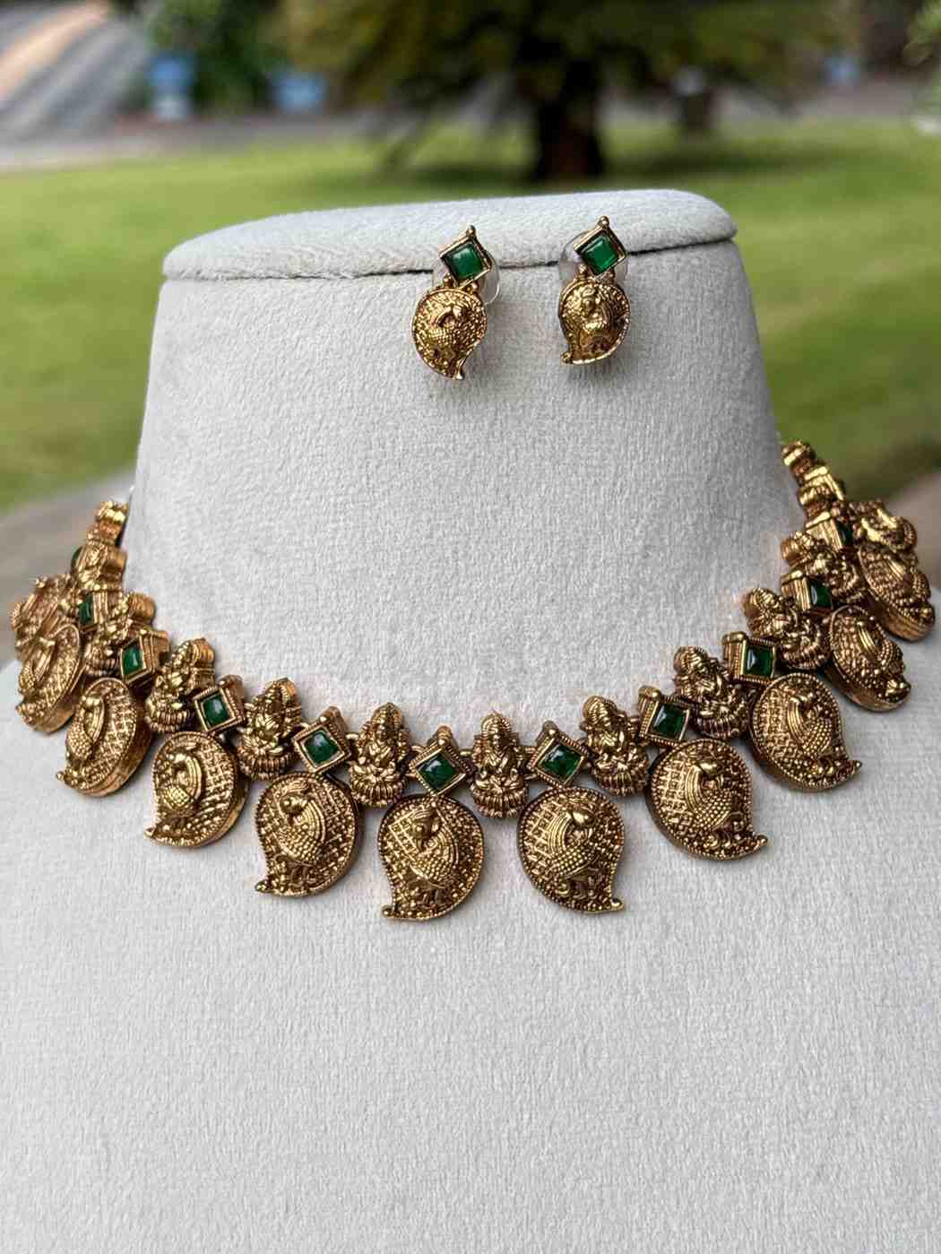 Matte finish Manga Lakshmi Necklace N0219-CJ21