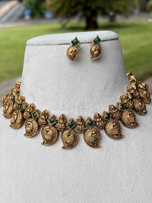 Matte finish Manga Lakshmi Necklace N0219-CJ21