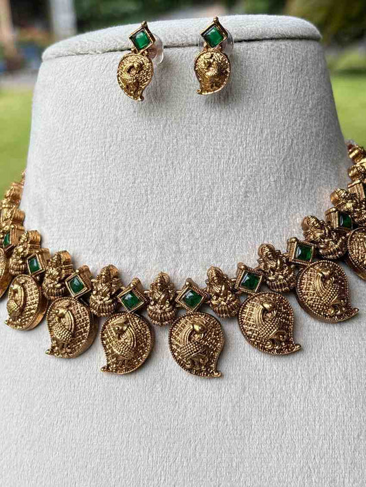 Matte finish Manga Lakshmi Necklace N0219-CJ21