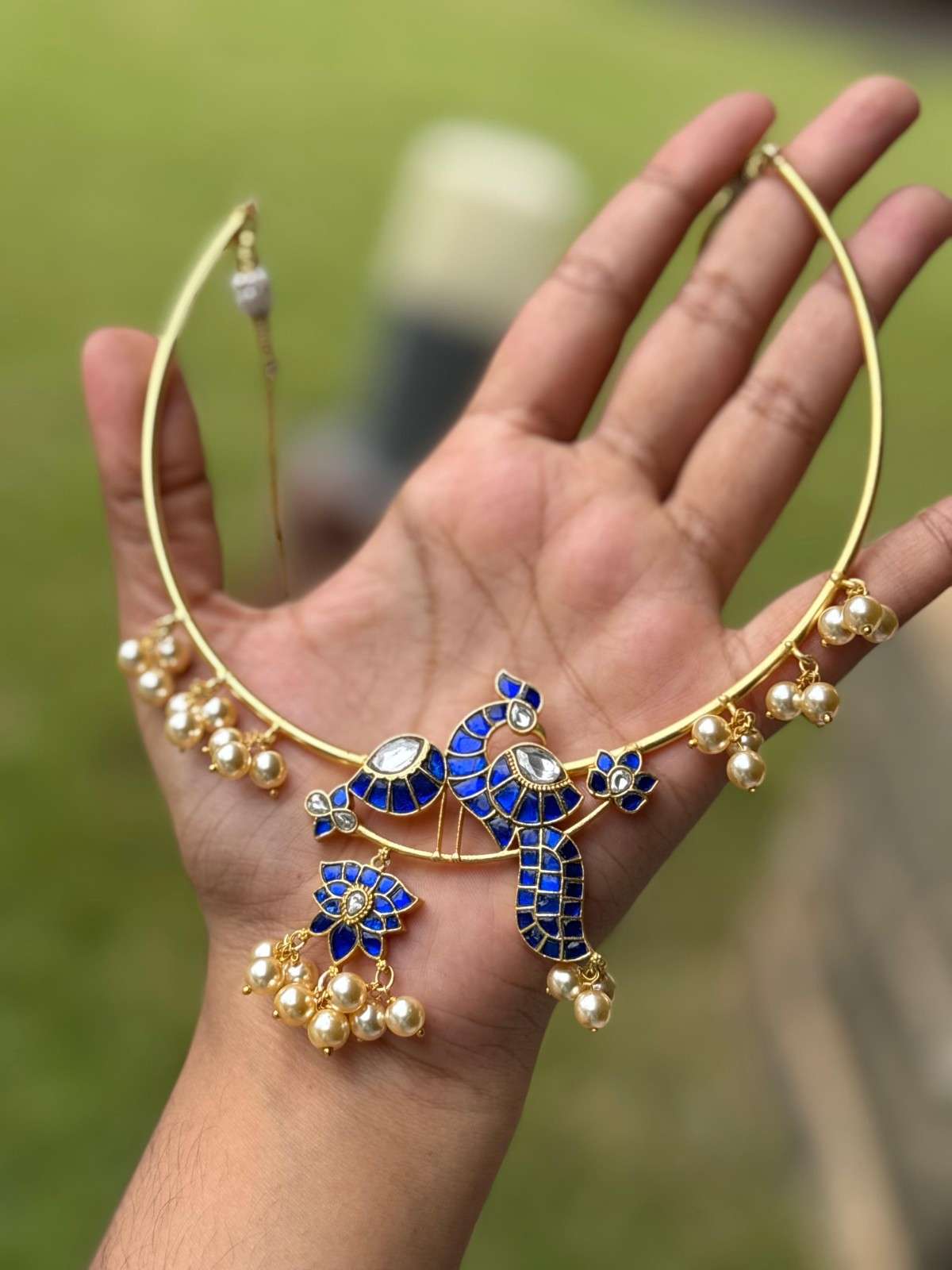 N0323 Hasli Jadau kundan Statement necklace