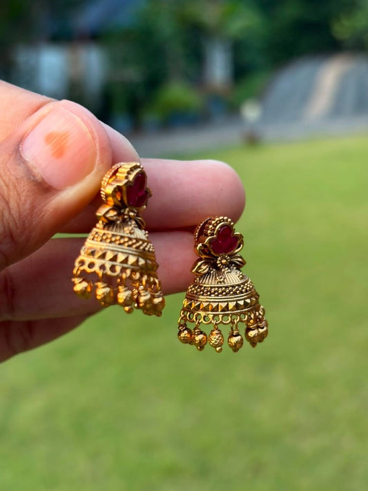 J0215 Jadau Kundan Small Size Jhumka