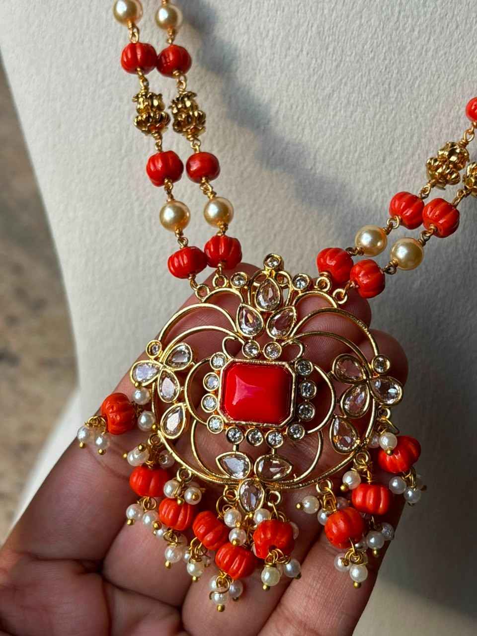 H0032 Premium Quality Coral Bead Haram