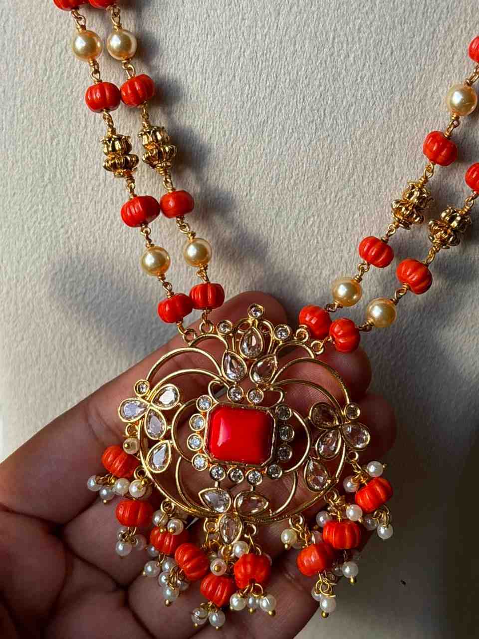 H0032 Premium Quality Coral Bead Haram