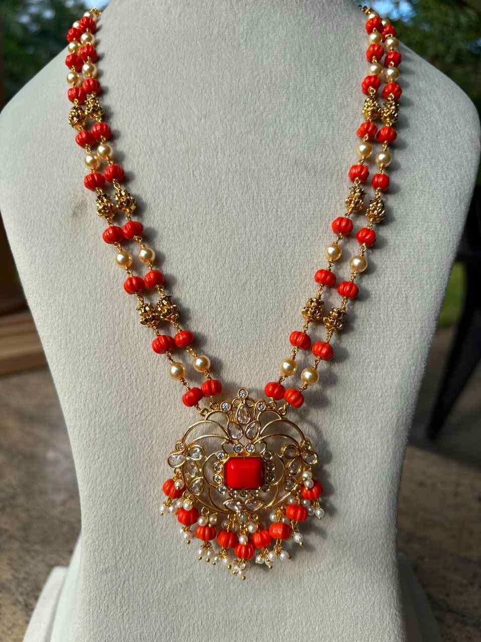 H0032 Premium Quality Coral Bead Haram