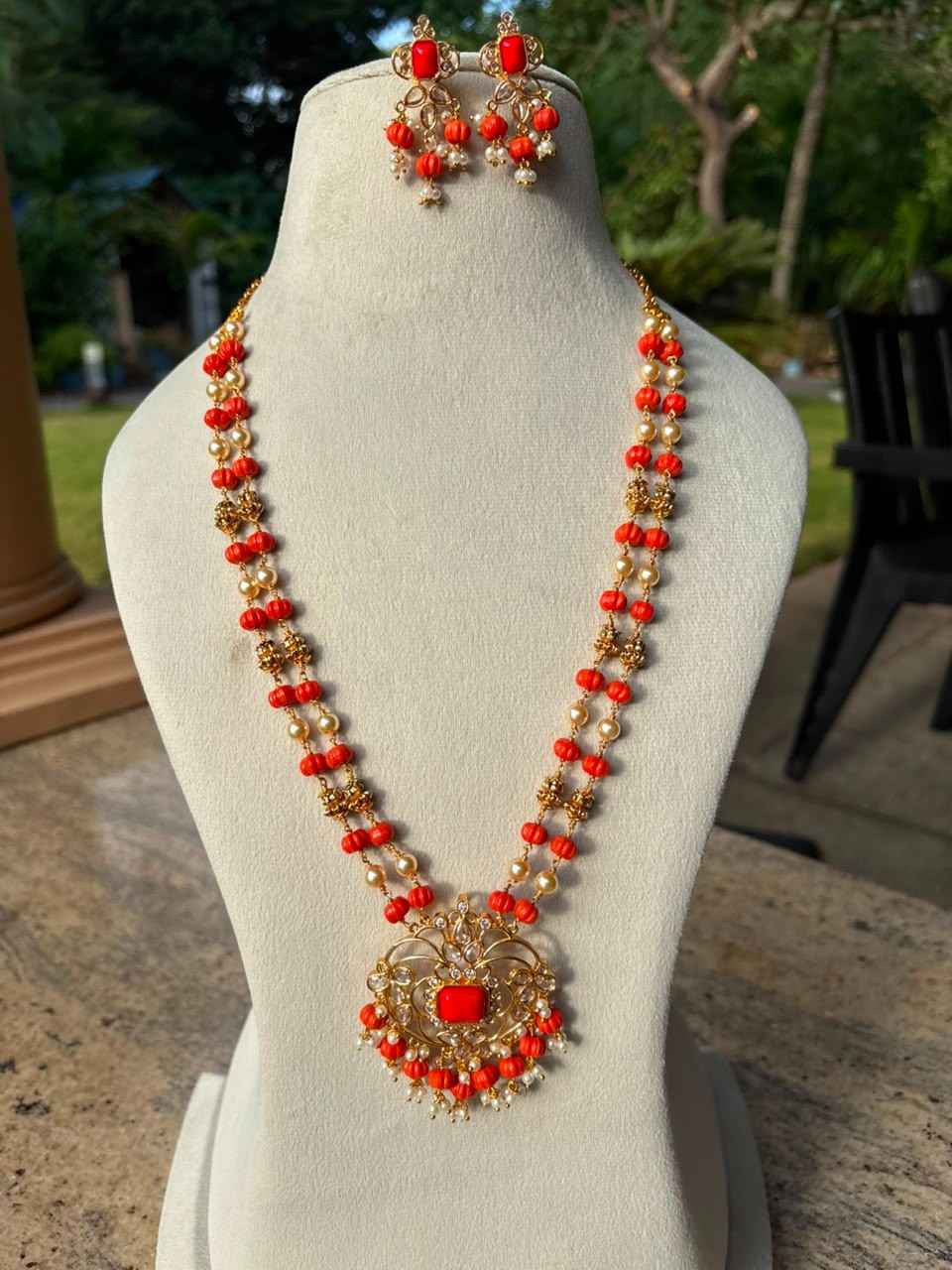 H0032 Premium Quality Coral Bead Haram
