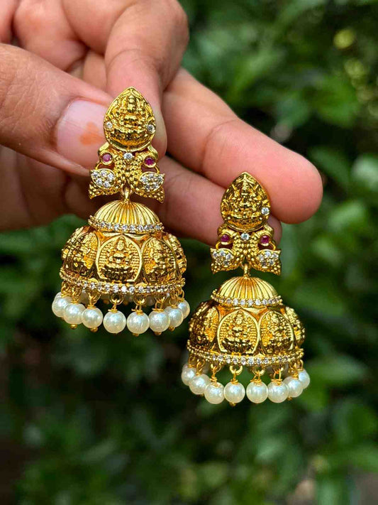 J0018 Premium Lakshmi Jhumka