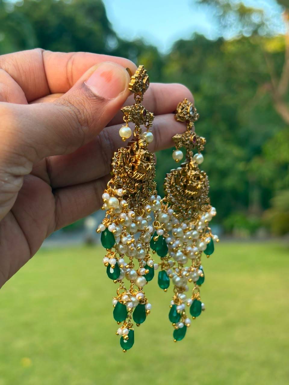 J0030 Lakshmi Lomg Earring