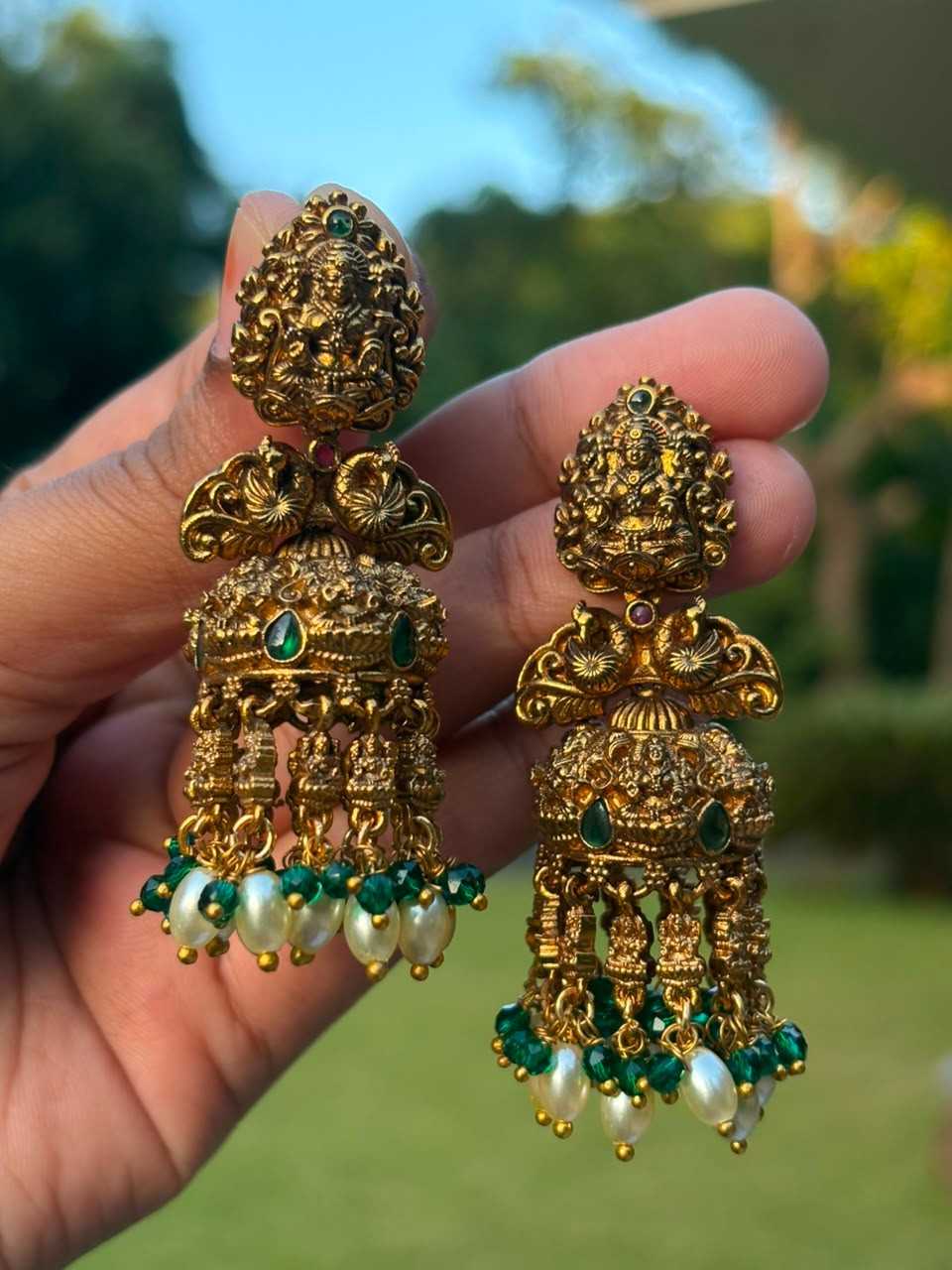 Antique Unique Lakshmi Jhumka J0028-S40