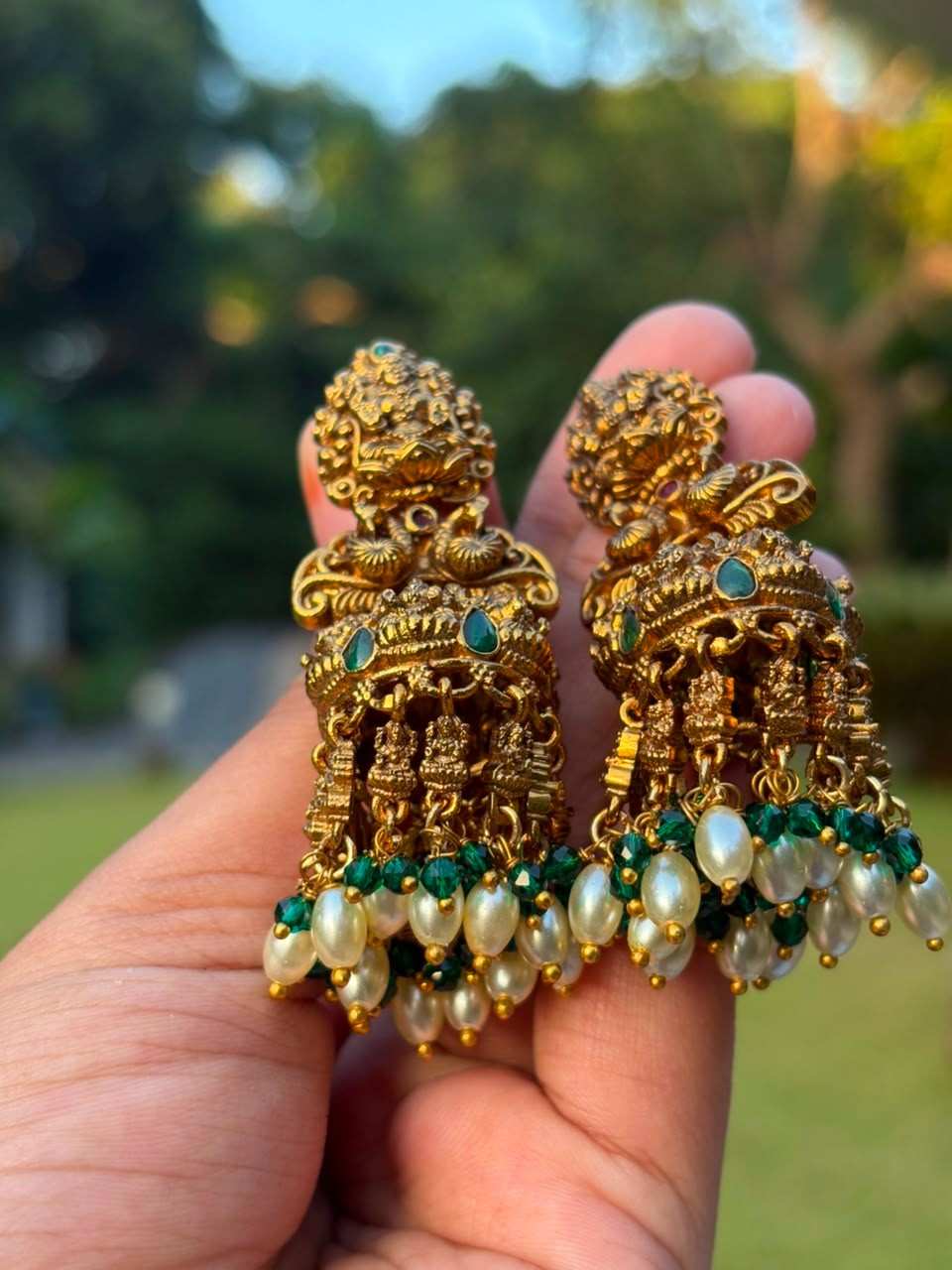 Antique Unique Lakshmi Jhumka J0028-S40