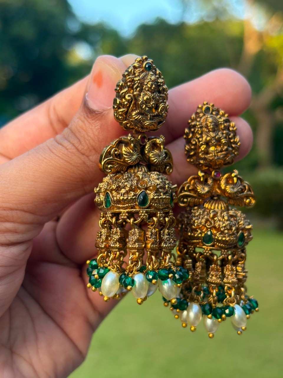 Antique Unique Lakshmi Jhumka J0028-S40