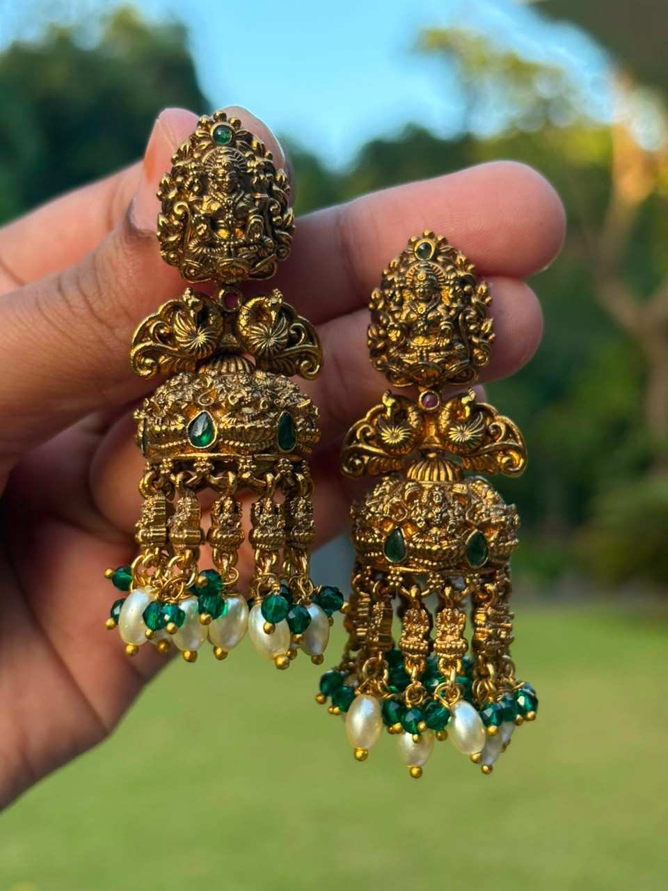 Antique Unique Lakshmi Jhumka J0028-S40