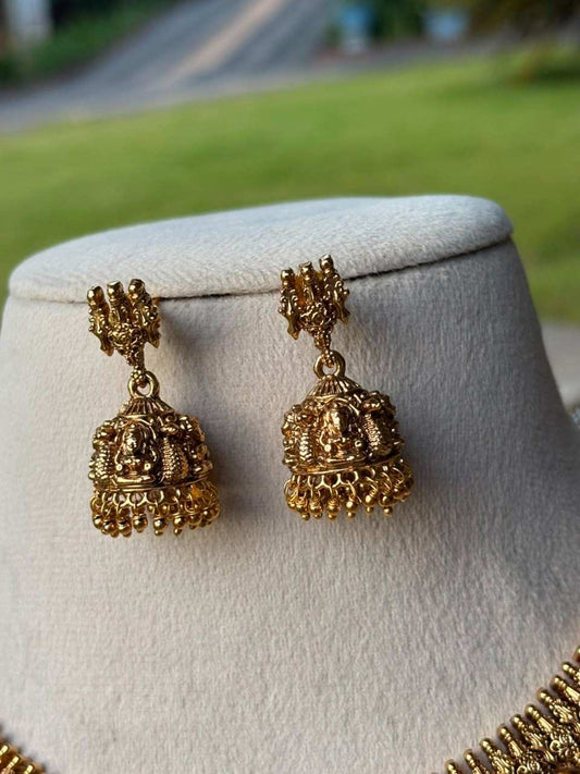 N013 Premium Nagas Nakshi Work Kasu Coin  mala