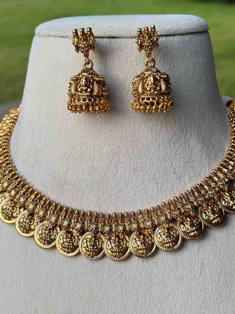 N013 Premium Nagas Nakshi Work Kasu Coin  mala