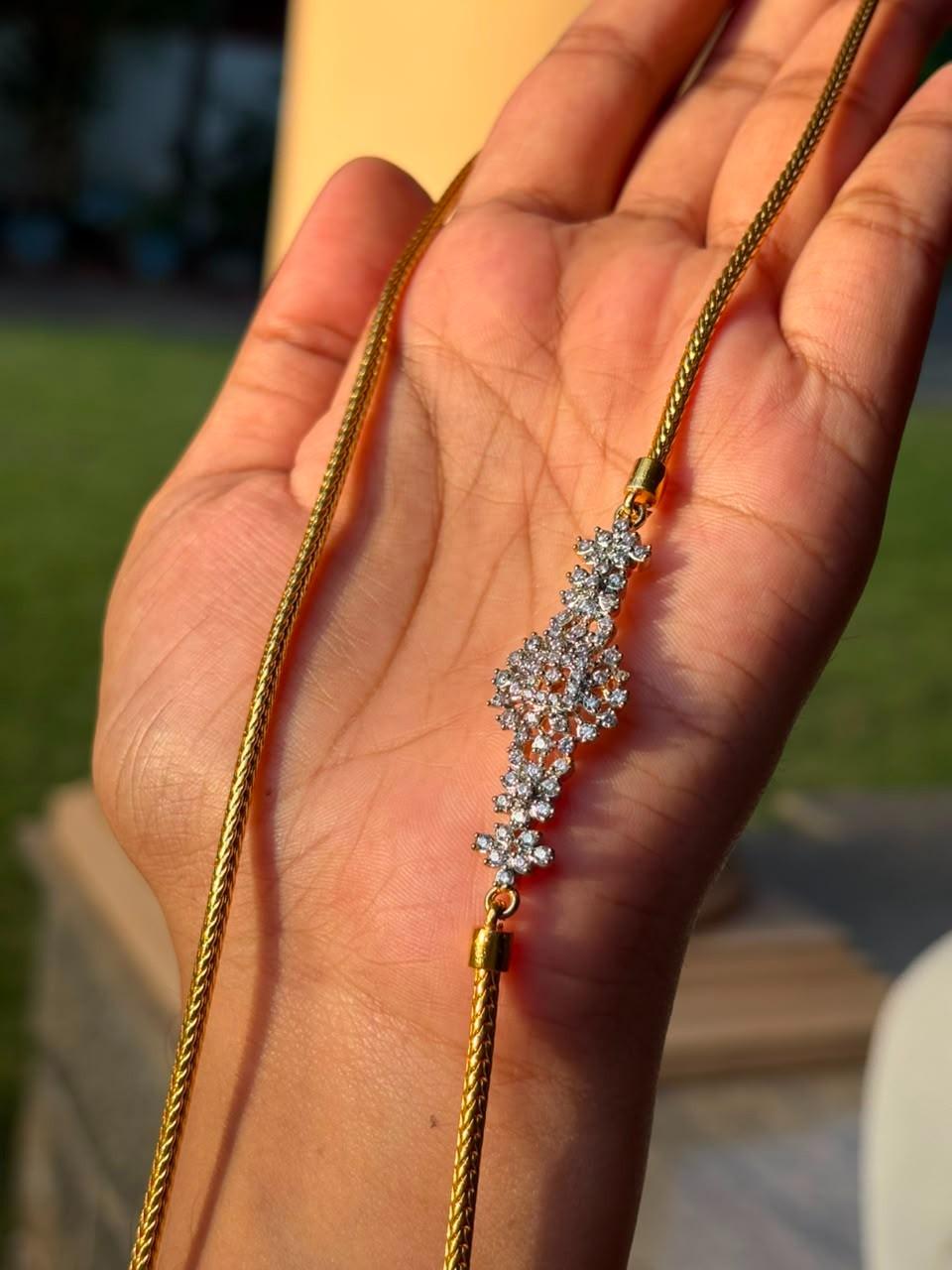 C031 Diamond Mogappu Thali chain 27 inches