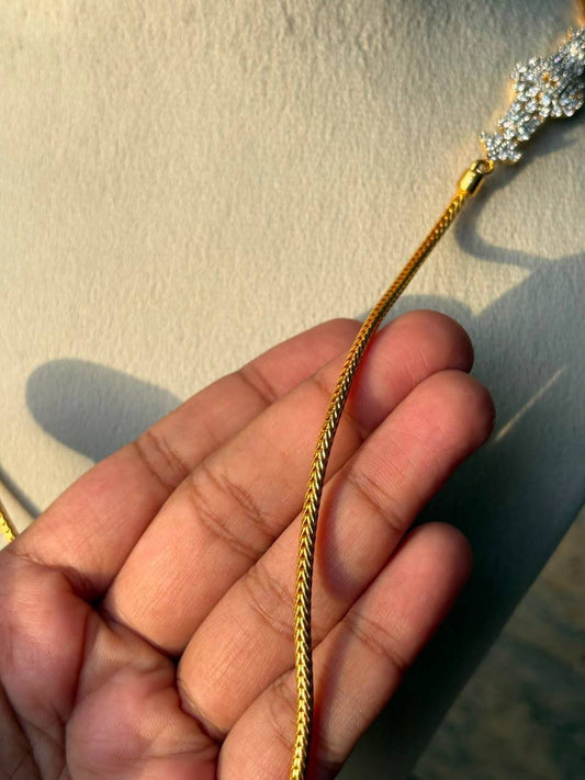 C031 Diamond Mogappu Thali chain 27 inches
