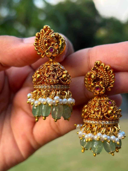 J0037 Premium Quality  Peacock jhumka