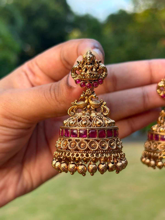 J0242 Premium Bridal Lakshmi Jhumka