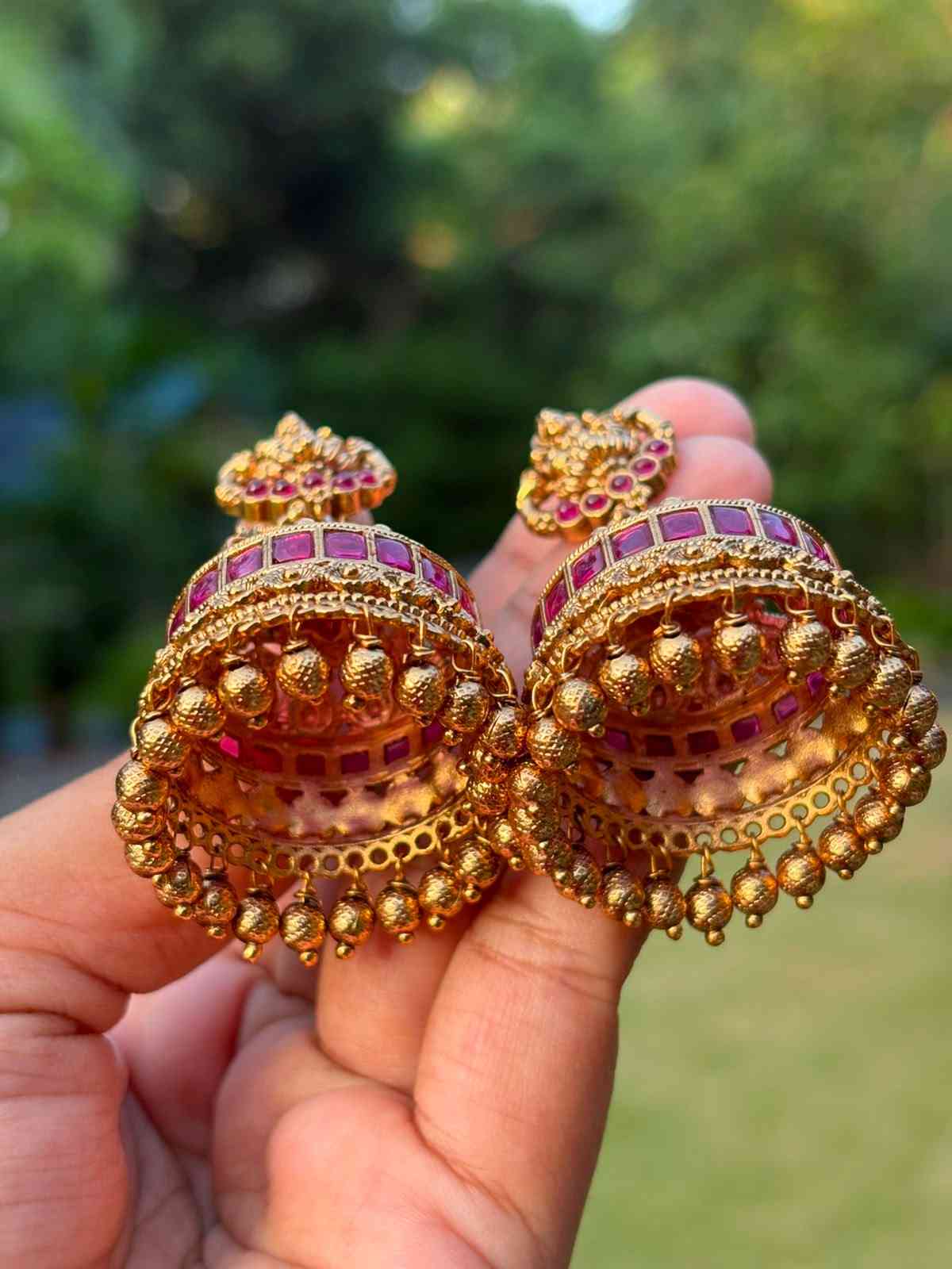J0242 Premium Bridal Lakshmi Jhumka