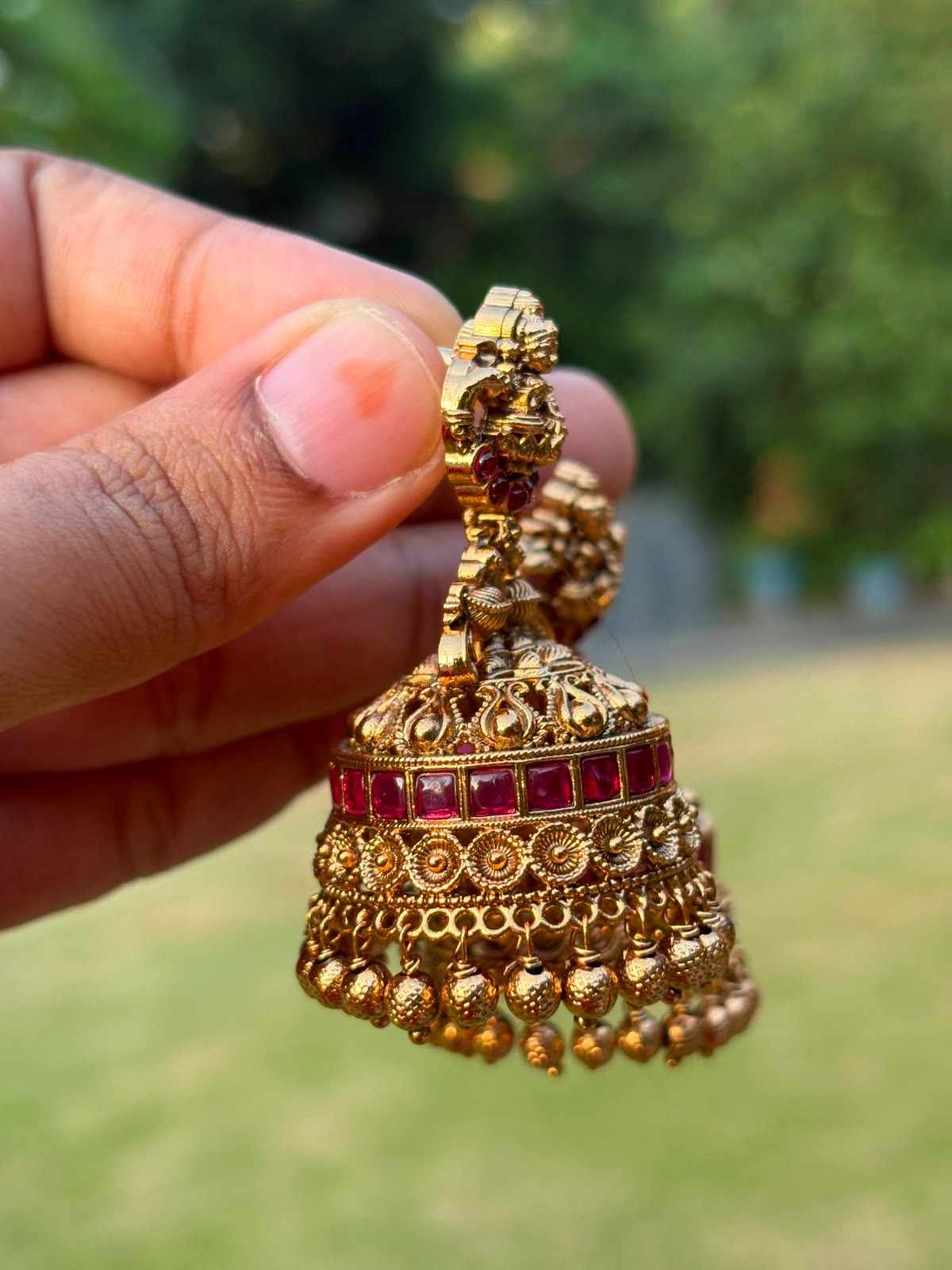 J0242 Premium Bridal Lakshmi Jhumka