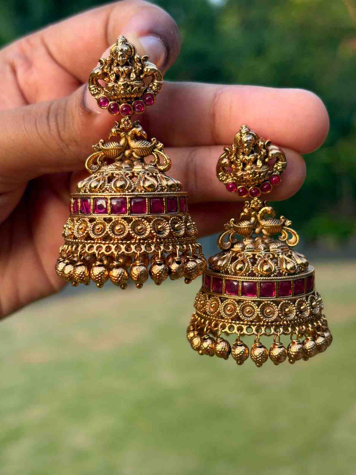J0242 Premium Bridal Lakshmi Jhumka