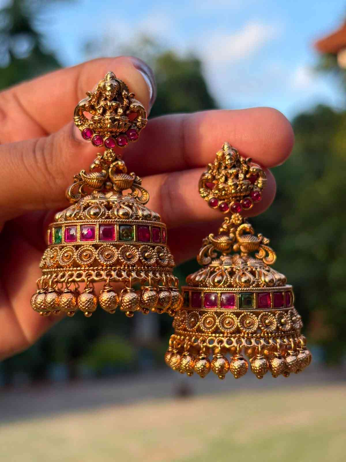 J0033 Premium Bridal  Lakshmi Jhumka