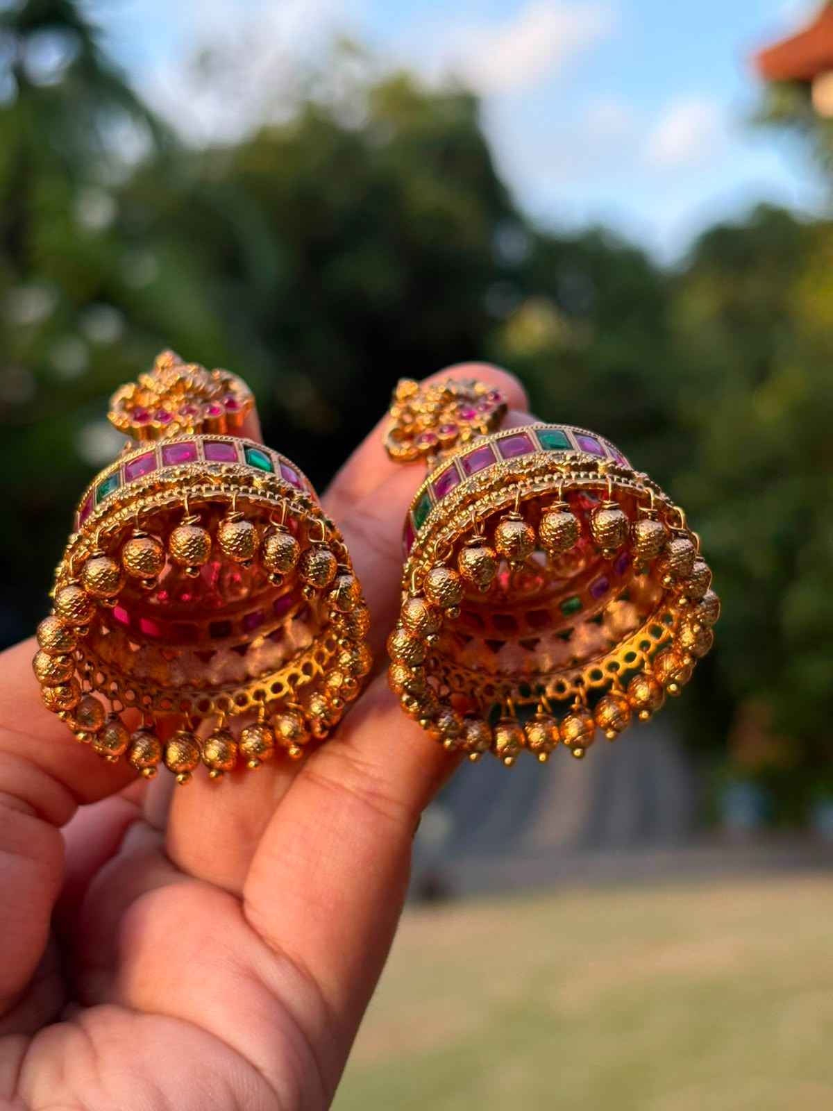J0033 Premium Bridal  Lakshmi Jhumka