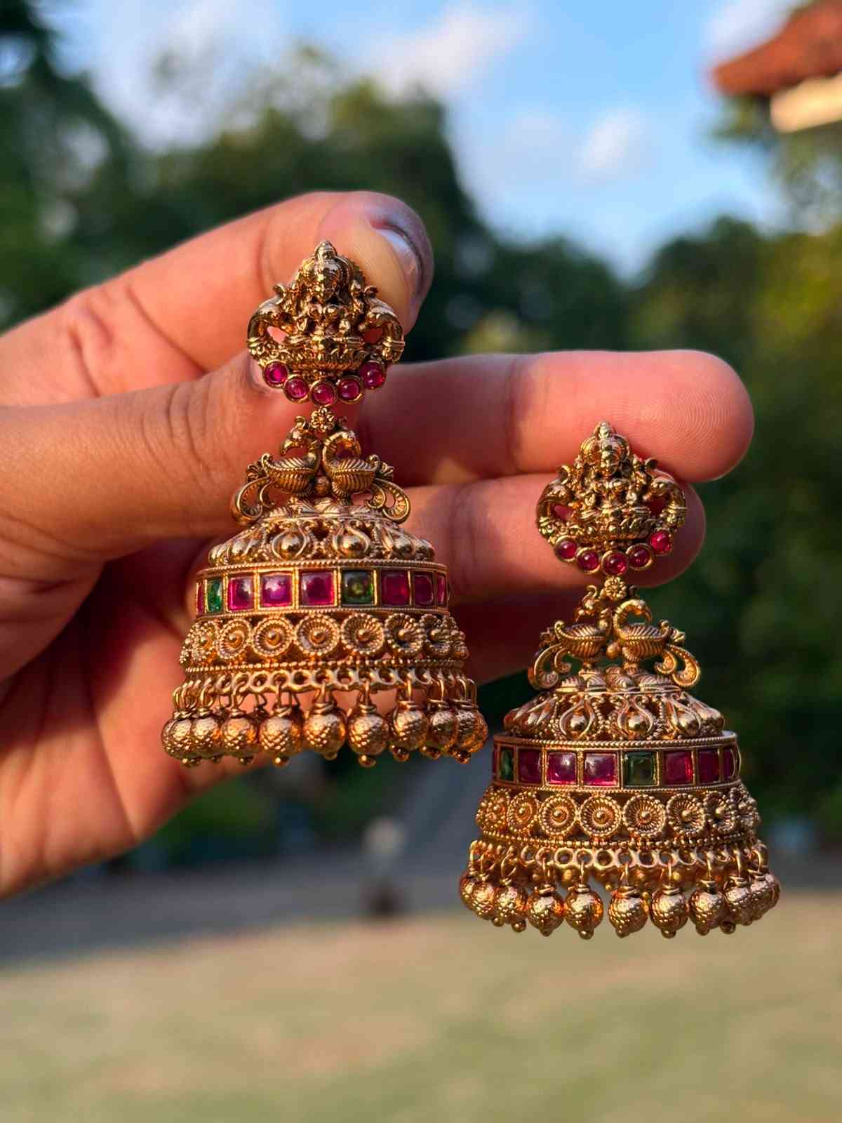 J0033 Premium Bridal  Lakshmi Jhumka