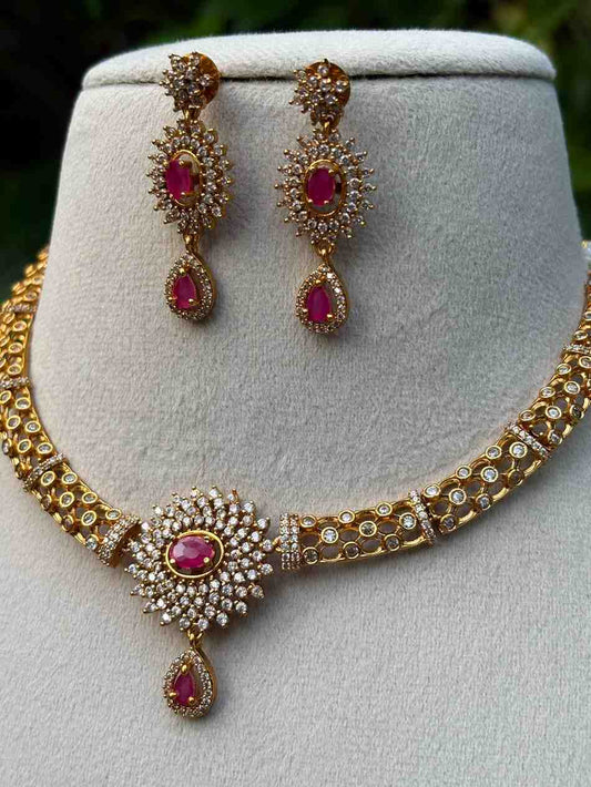N006 Hasli AD ruby necklace