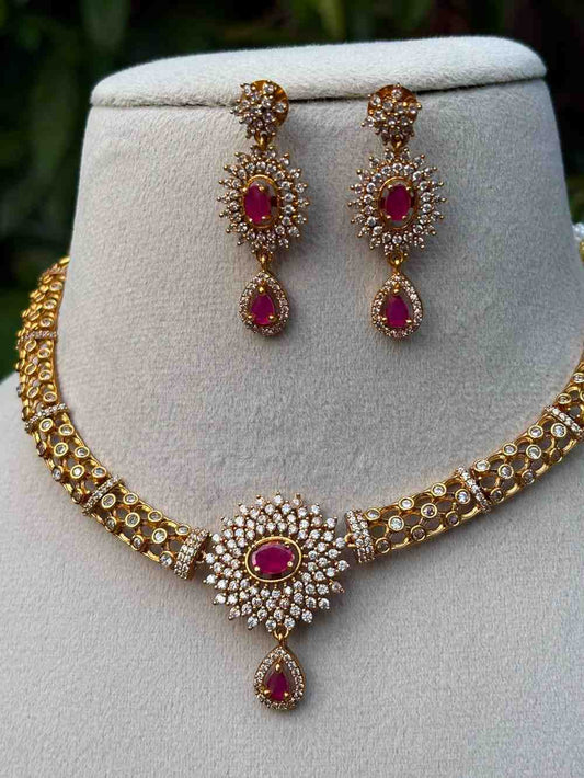 N006 Hasli AD ruby necklace