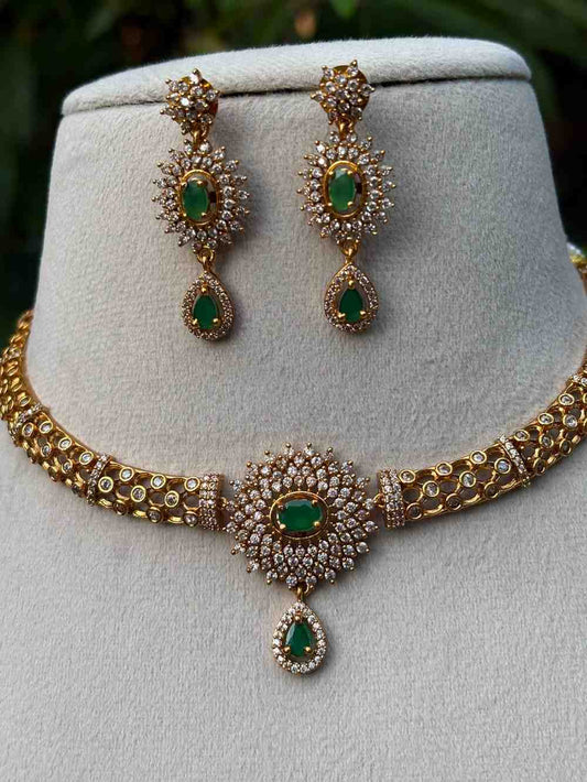 N007 Hasli Ad Emerald Green Necklace