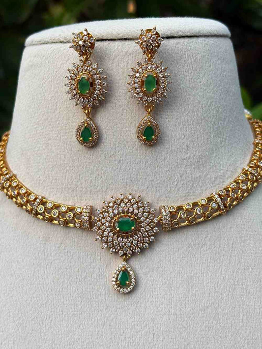 N007 Hasli Ad Emerald Green Necklace