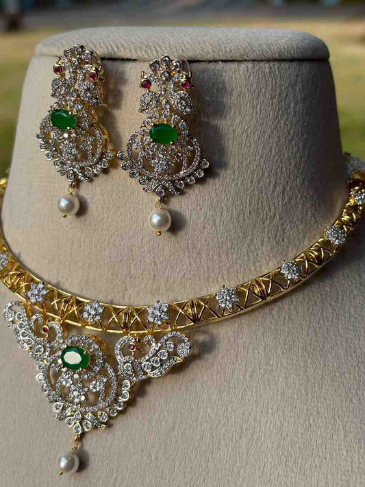 N0240 Rhodium Polish Hasli  Necklace